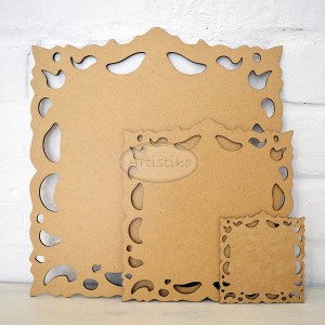 Rama ażurowa kwadratowa średnia HDF / Square openwork frame medium HDF