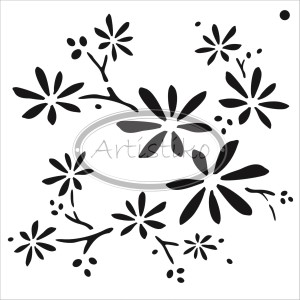 Maska/ Szablon - KWIATY / FLOWERS mask/ stencil