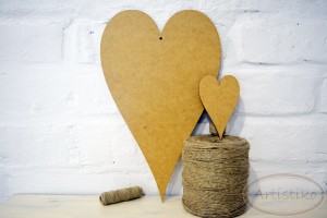 Serce podłużne małe HDF / Oblong heart small HDF