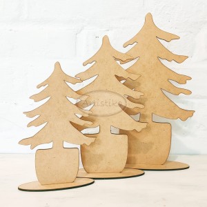 Choinka w donicy mała HDF / Christmas tree in a pot small HDF