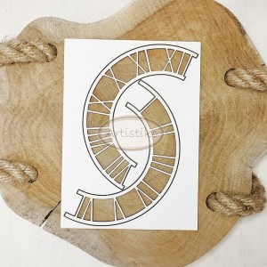 Tekturka tarcza zegara połówki 1 Artistiko / Chipboard half clock face 1