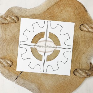 Tekturka trybiki narożniki 1 Artistiko / Chipboard corner gears 1