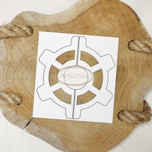 Tekturka trybiki połówki 1 Artistiko / Chipboard half cogs 1