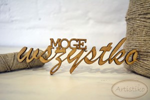 Mogę wszystko - napis HDF