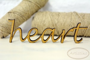 Heart napis HDF / Heart inscription HDF