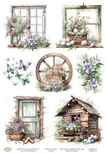 PAPIER RYŻOWY 005 - OGRÓD 02 / RICE PAPER - GARDEN 02 ARTISTIKO