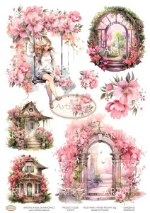  PAPIER RYŻOWY 019 - OGRÓD 05 / RICE PAPER - GARDEN 05 ARTISTIKO