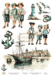 PAPIER RYŻOWY 024 - MORZE 02 / RICE PAPER - SEA 02 ARTISTIKO