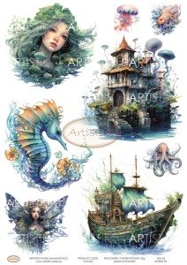 PAPIER RYŻOWY 025 - MORZE 03 / RICE PAPER SEA 03 ARTISTIKO