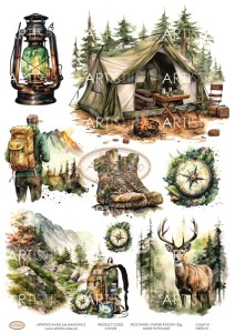 PAPIER RYŻOWY 026 - OBÓZ 01 / RICE PAPER CAMP 01 ARTISTIKO 