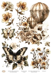 PAPIER RYŻOWY 028 - VINTAGE 01 / RICE PAPER VINTAGE 01 ARTISTIKO