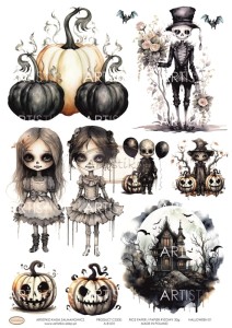 PAPIER RYŻOWY 031 - HALLOWEEN 01 / RICE PAPER - HALLOWEEN 01 ARTISTIKO