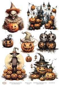 PAPIER RYŻOWY 032 - HALLOWEEN 02 / RICE PAPER - HALLOWEEN 02 ARTISTIKO