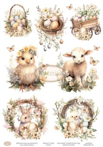  PAPIER RYŻOWY 051 - WIELKANOC 06 / RICE PAPER - EASTER 06 ARTISTIKO