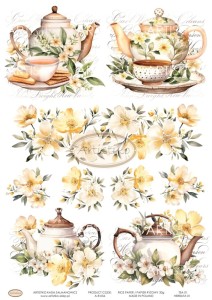 PAPIER RYŻOWY 056 - HERBATA 01 / RICE PAPER - TEA 01 ARTISTIKO