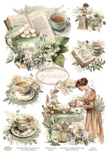 PAPIER RYŻOWY 057 - HERBATA 02 / RICE PAPER - TEA 02 ARTISTIKO