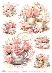 PAPIER RYŻOWY 058 - HERBATA 03 / RICE PAPER - TEA 03 ARTISTIKO