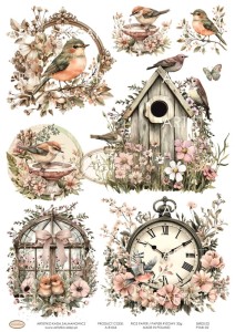 PAPIER RYŻOWY 064 - PTAKI 02 / RICE PAPER - BIRDS 02 ARTISTIKO