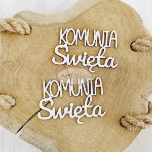 Tekturka komunia święta 1 - napis artistiko