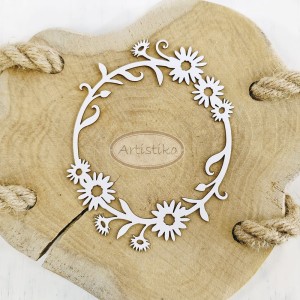 Tekturka wianek z kwiatami 1 Artistiko