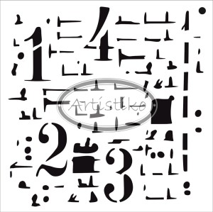 Maska / Szablon CYFRY 1 / NUMBERS 1 Mask / Stencil