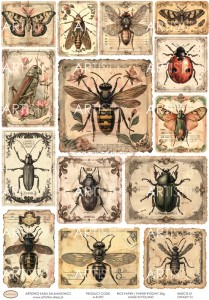 PAPIER RYŻOWY 097 - OWADY 01  / RICE PAPER - INSECTS 01 ARTISTIKO