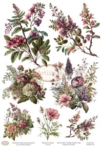 PAPIER RYŻOWY 100 - ROŚLINY 03 / RICE PAPER - PLANTS 03 ARTISTIKO