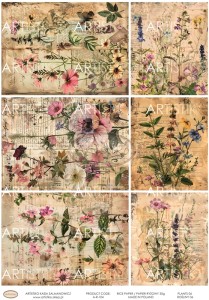 PAPIER RYŻOWY 104 - ROŚLINY 06 / RICE PAPER - PLANTS 06 ARTISTIKO