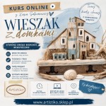 KURS ONLINE - Wieszak z drewnianymi domkami 