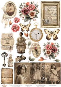  DODATKI DO WYCINANIA 115 - JUNK JOURNAL 04 / ELEMENTS FOR CUTTING JUNK JOURNAL 04 ARTISTIKO