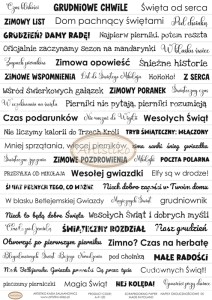 DODATKI DO WYCINANIA 120 - NAPISY OKOLICZNOŚCIOWE 05 BOŻE NARODZENIE ARTISTIKO - życzenia, journal