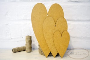 Serce wąskie średnie HDF / Narrow heart medium HDF